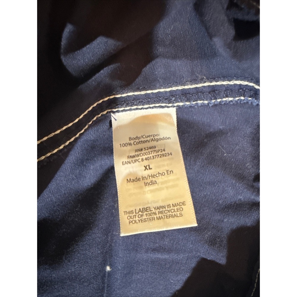 Free Assembly Shirt Dress Womens XL Navy Utility Midi Belted Cotton Lagenlook - Picture 7 of 8